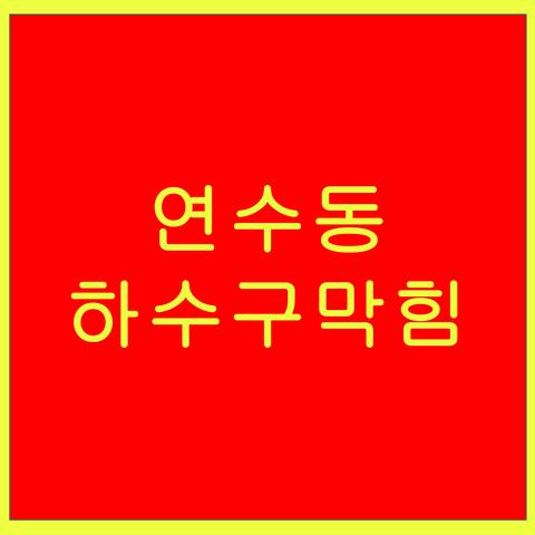 연수동 하수구막힘