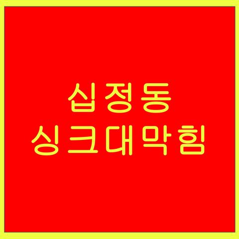 십정동 싱크대막힘