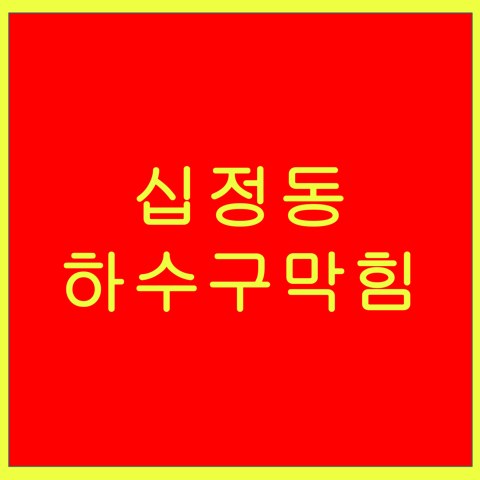 십정동 하수구막힘 1392