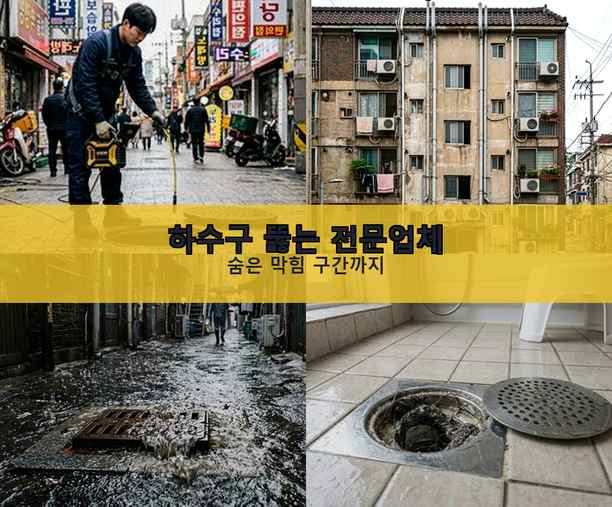 시천동 하수구 뚫음 작업 현장